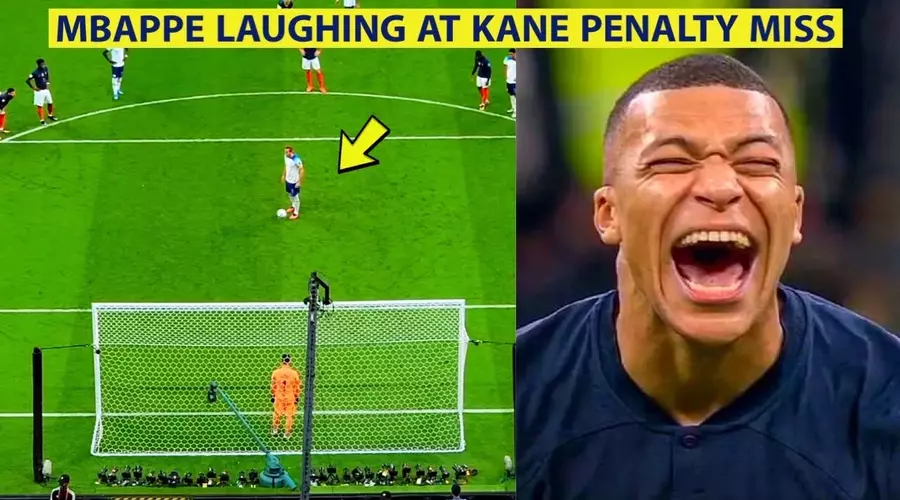 Mbappa Laughing at Kane Penalty Miss, Mbappe