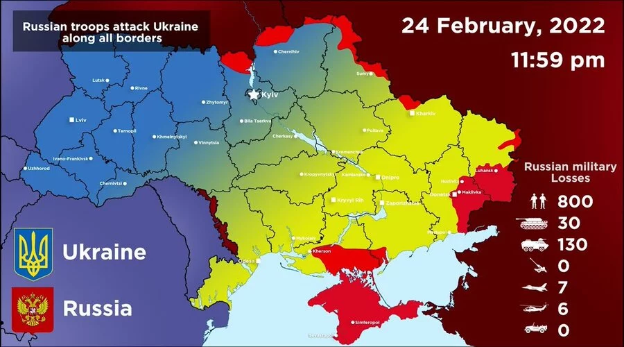 Russia Ukraine War Map, Russia Vs. Ukraine