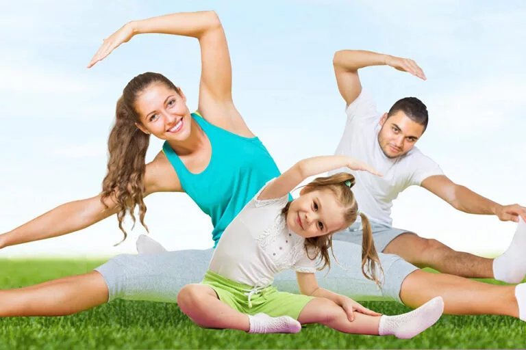 Family Yoga Poses, 3 Person Yoga Pose