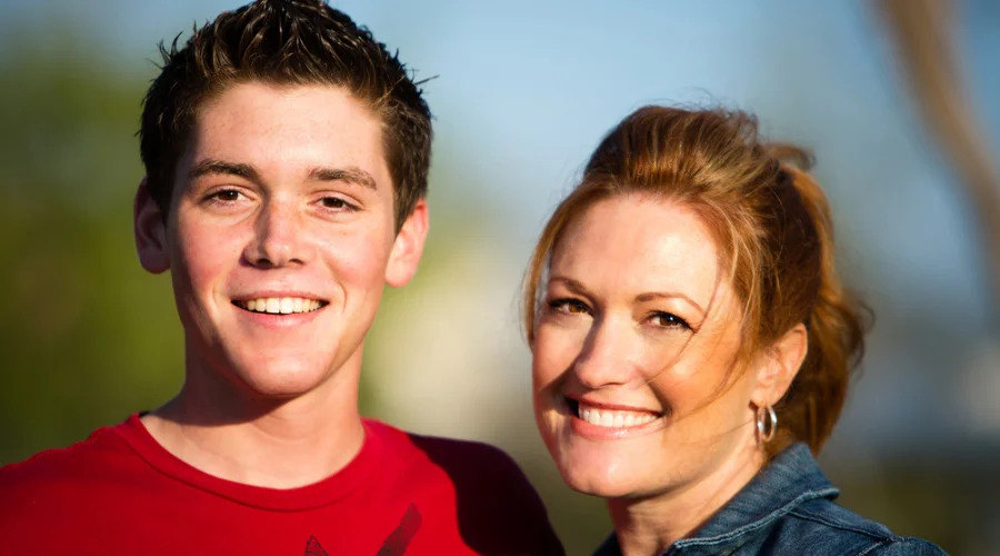 Mom and Teenage Son Photoshoot 
