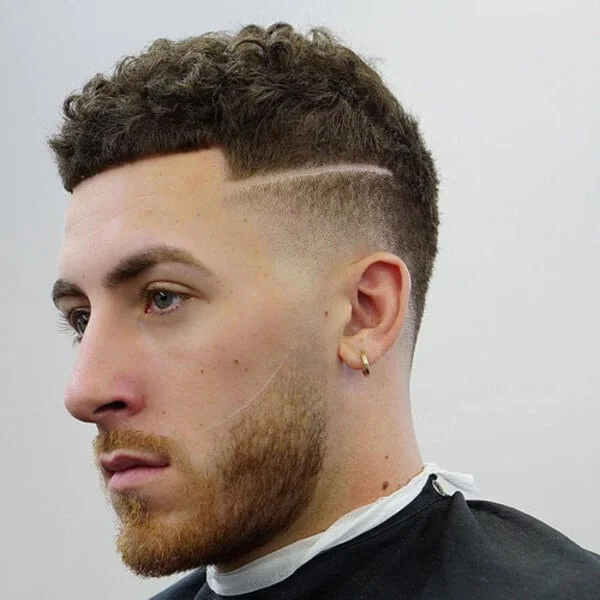 Curly Buzz Cut Fade