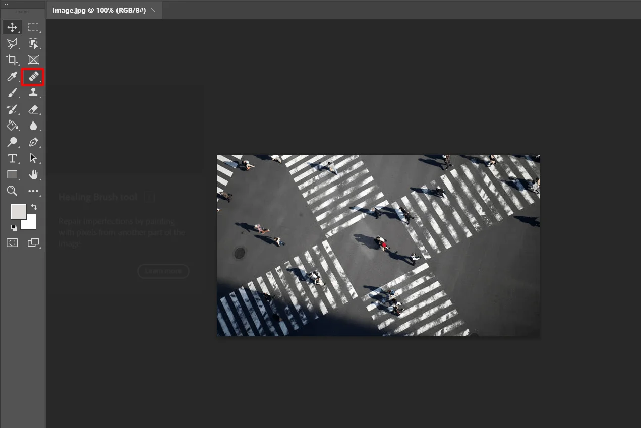 Select the Healing Brush Tool