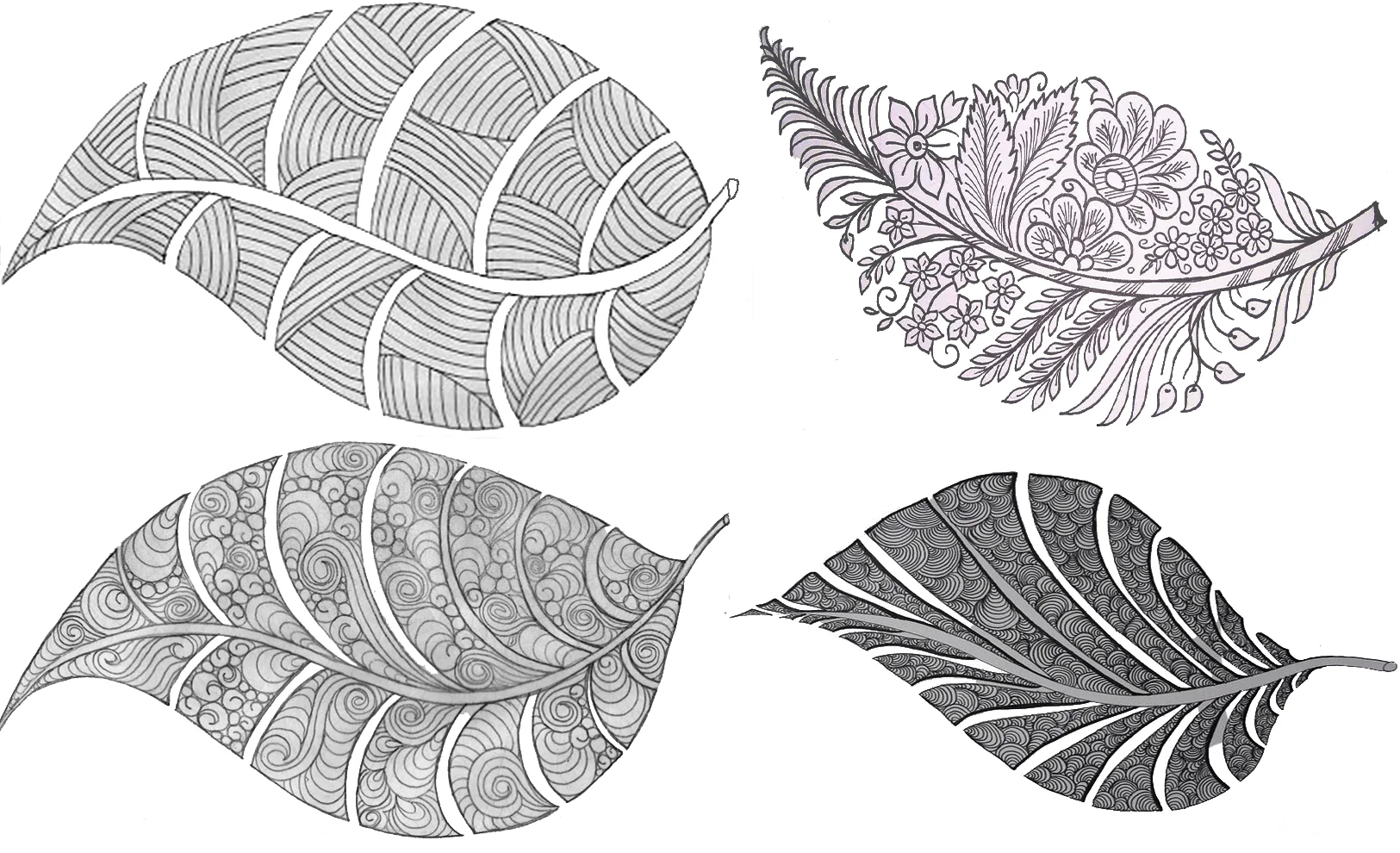 Draw Pattern Leaves, WikiLearns