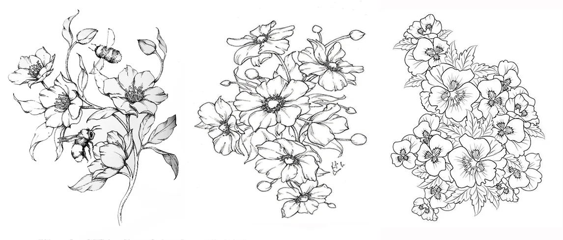 Make A Floral Composition, Best Creative Drawing Ideas