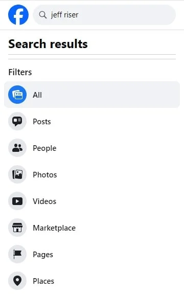 Facebook Filter to Get Specific Results