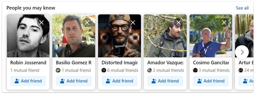 Check Mutual Friends, Friend List of the Person